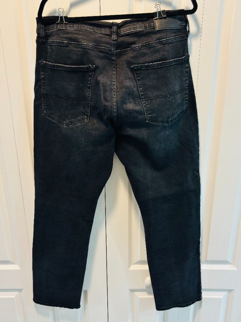 Lucky Brand 410 Athletic Jeans Men's 36x32 Faded Black Stretch Denim Pants
